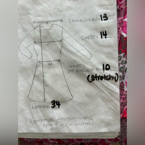 Peixoto $268 ruby smocked mini dress tiered ruffle pink red Anthropologie sz S - Picture 10 of 10